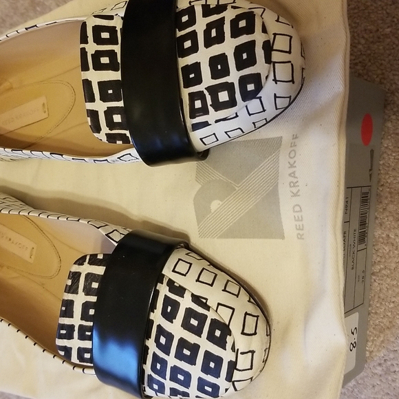 Women's Reed Krakoff square print loafer shoes - Picture 3 of 10